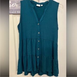 Sleeveless Button down flowy top
